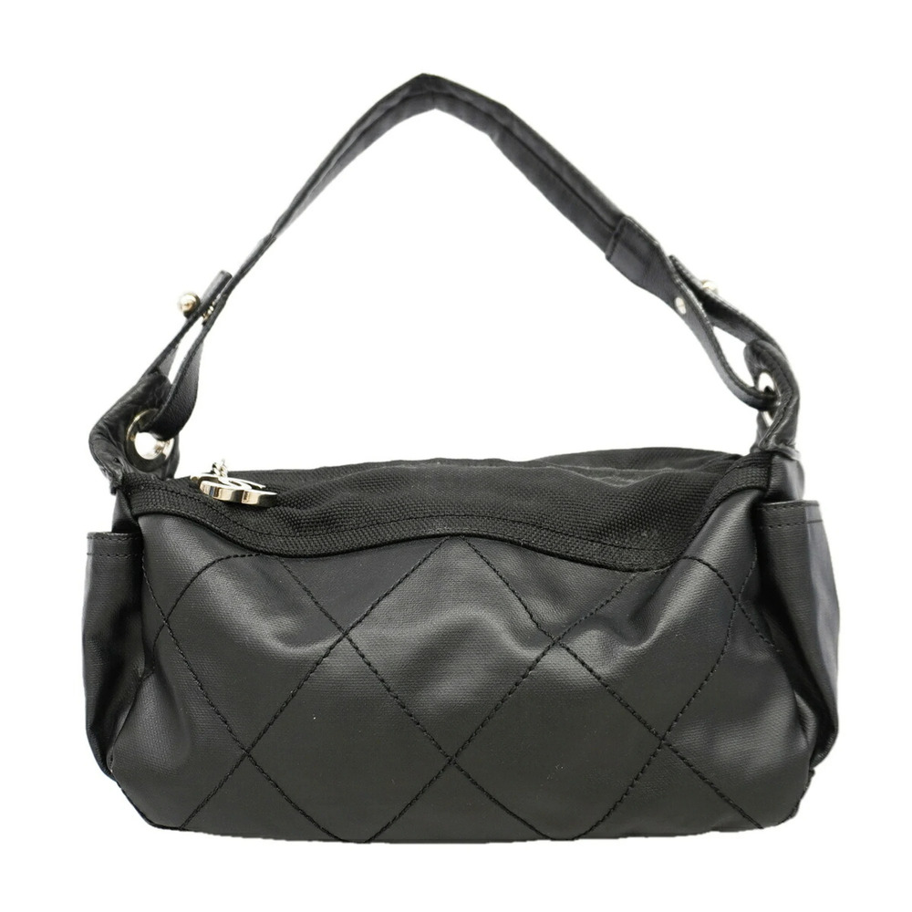 Chanel Paris Biarritz Shoulder Bag, Leather, Black, Women's